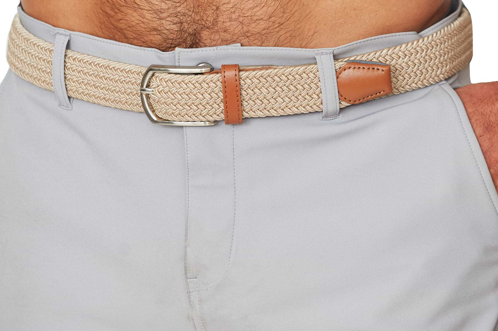 Casual Stretch Belt - Light Brown