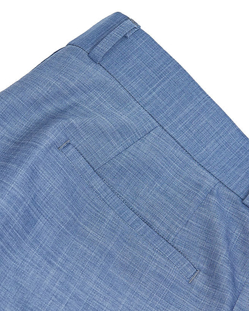 Athletic Fit Stretch Suit - Heathered Light Blue