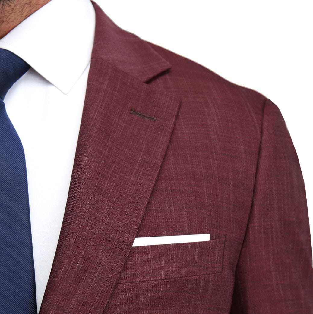 Athletic Fit Stretch Suit - Heathered Maroon Athletic Fit Stretch Suit - Heathered Maroon