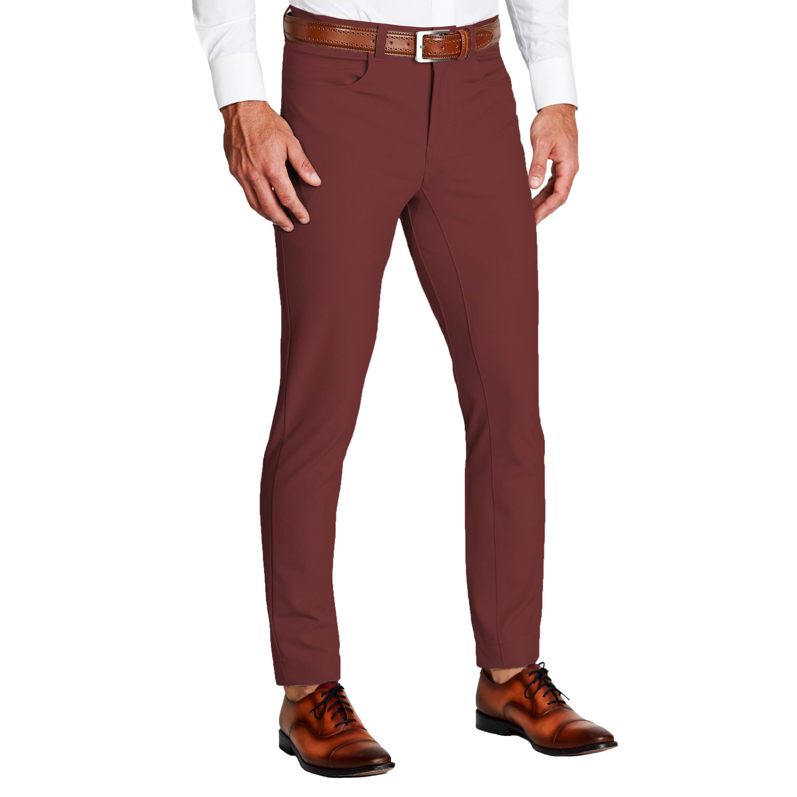 Athletic Fit Stretch Tech Chino - Maroon