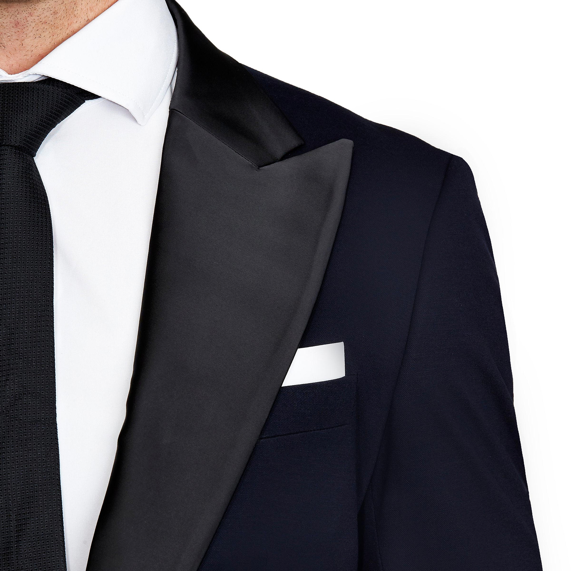 Athletic Fit Stretch Tuxedo Jacket - Navy with Peak Lapel