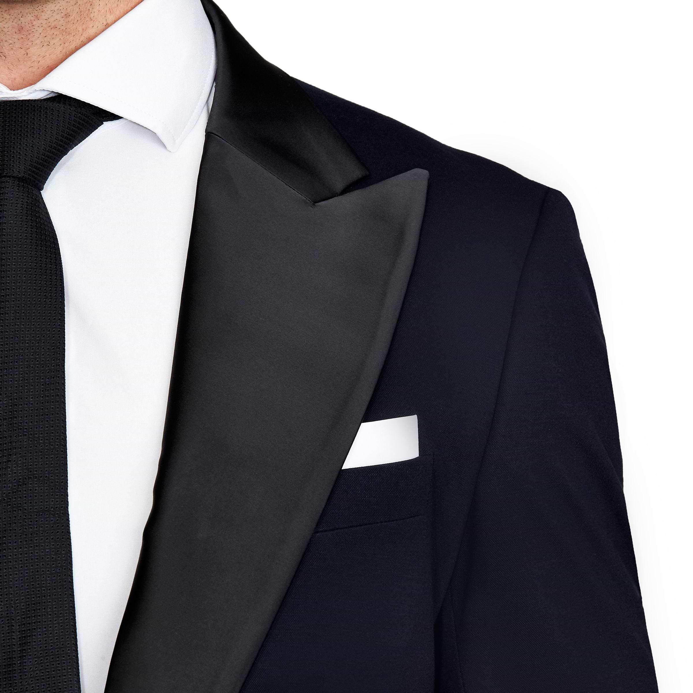 Athletic Fit Stretch Tuxedo Jacket - Navy with Peak Lapel