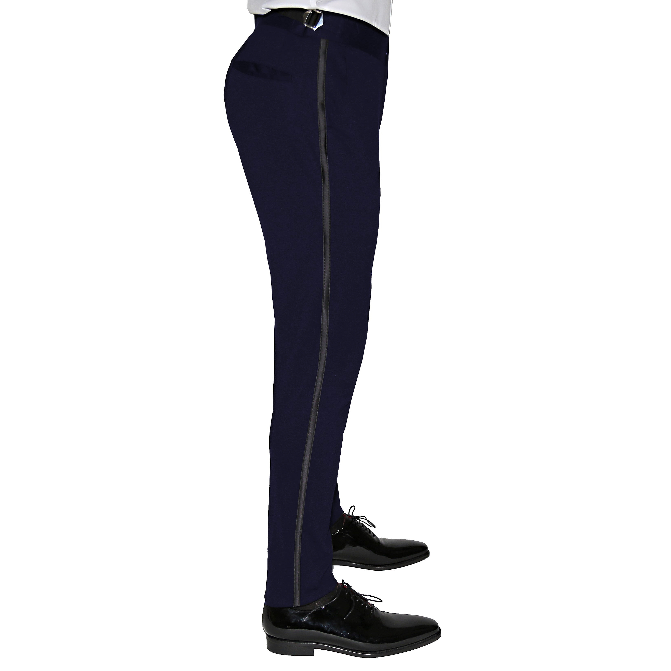 Athletic Fit Stretch Tuxedo Pants - Navy