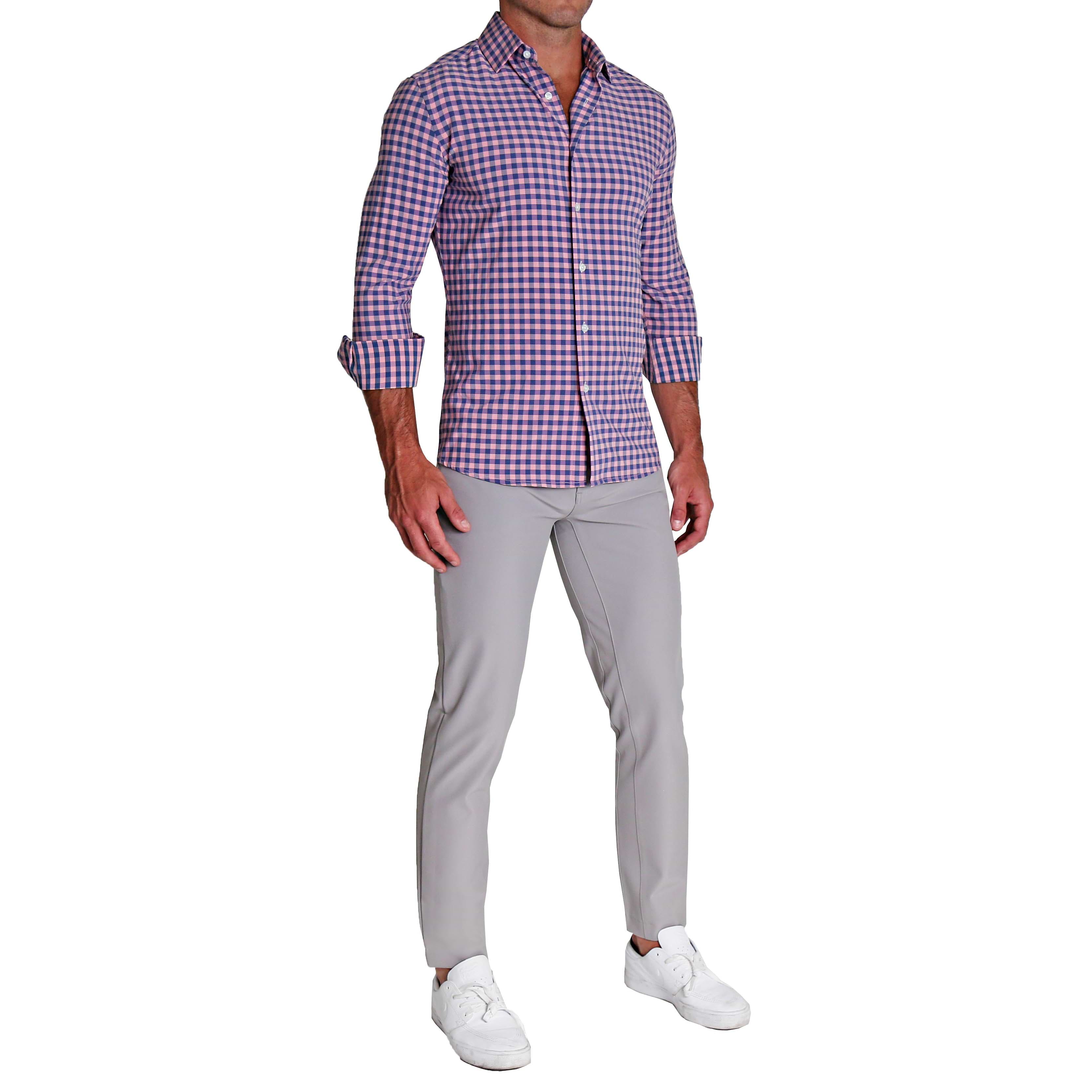 "The Rockefeller" Pink and Blue Check