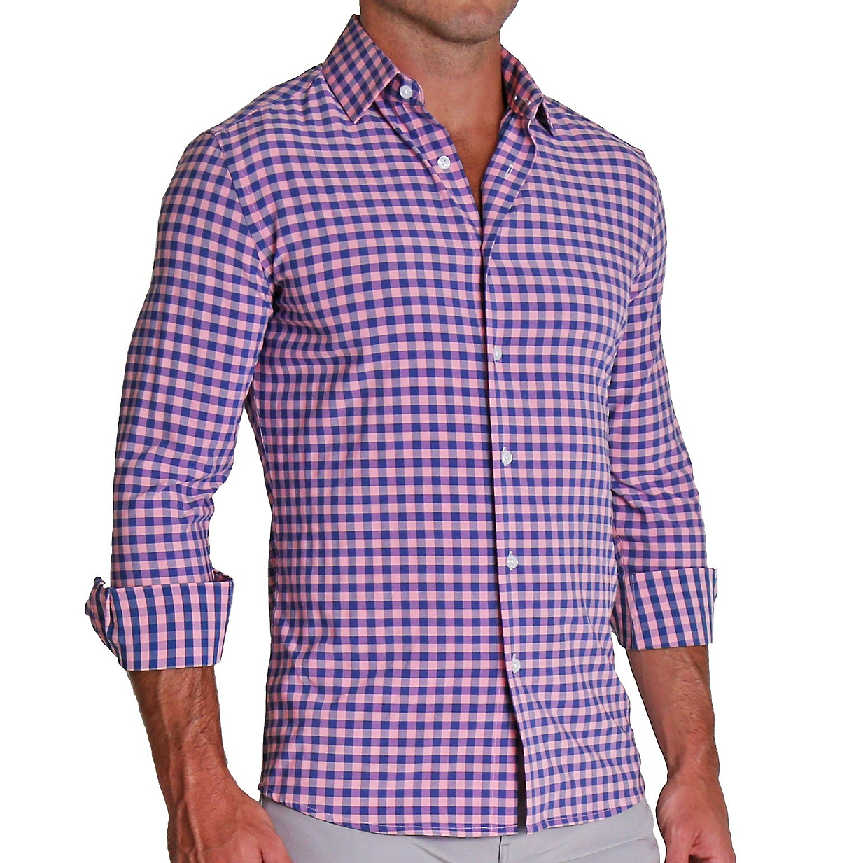 "The Rockefeller" Pink and Blue Check