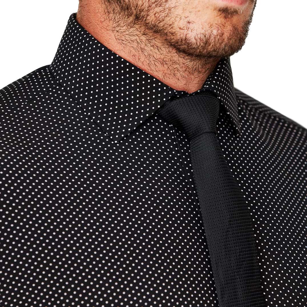 "The Reader" Black with White Dots