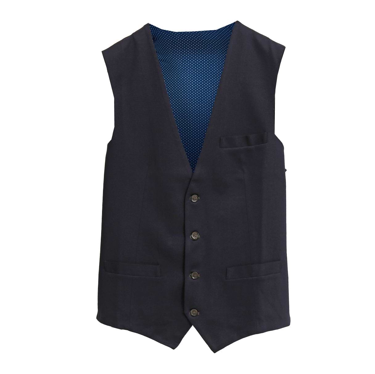 Athletic Fit Stretch Suit Vest - Navy
