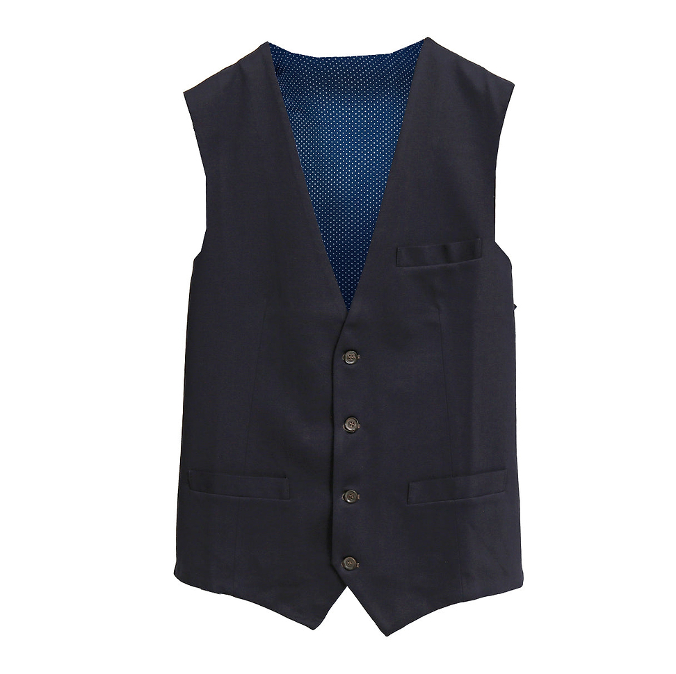Athletic Fit Stretch Suit Vest - Navy
