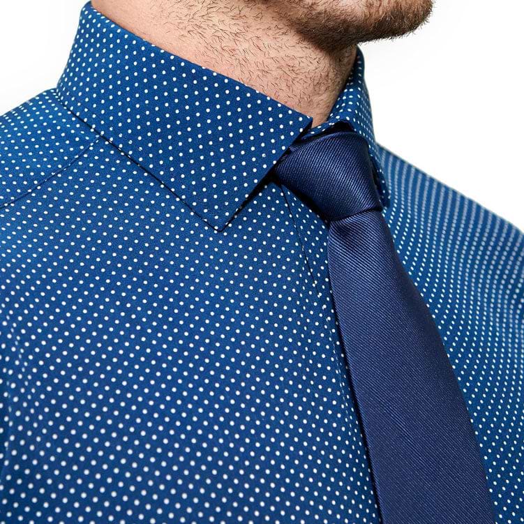 dotted shirt with tie