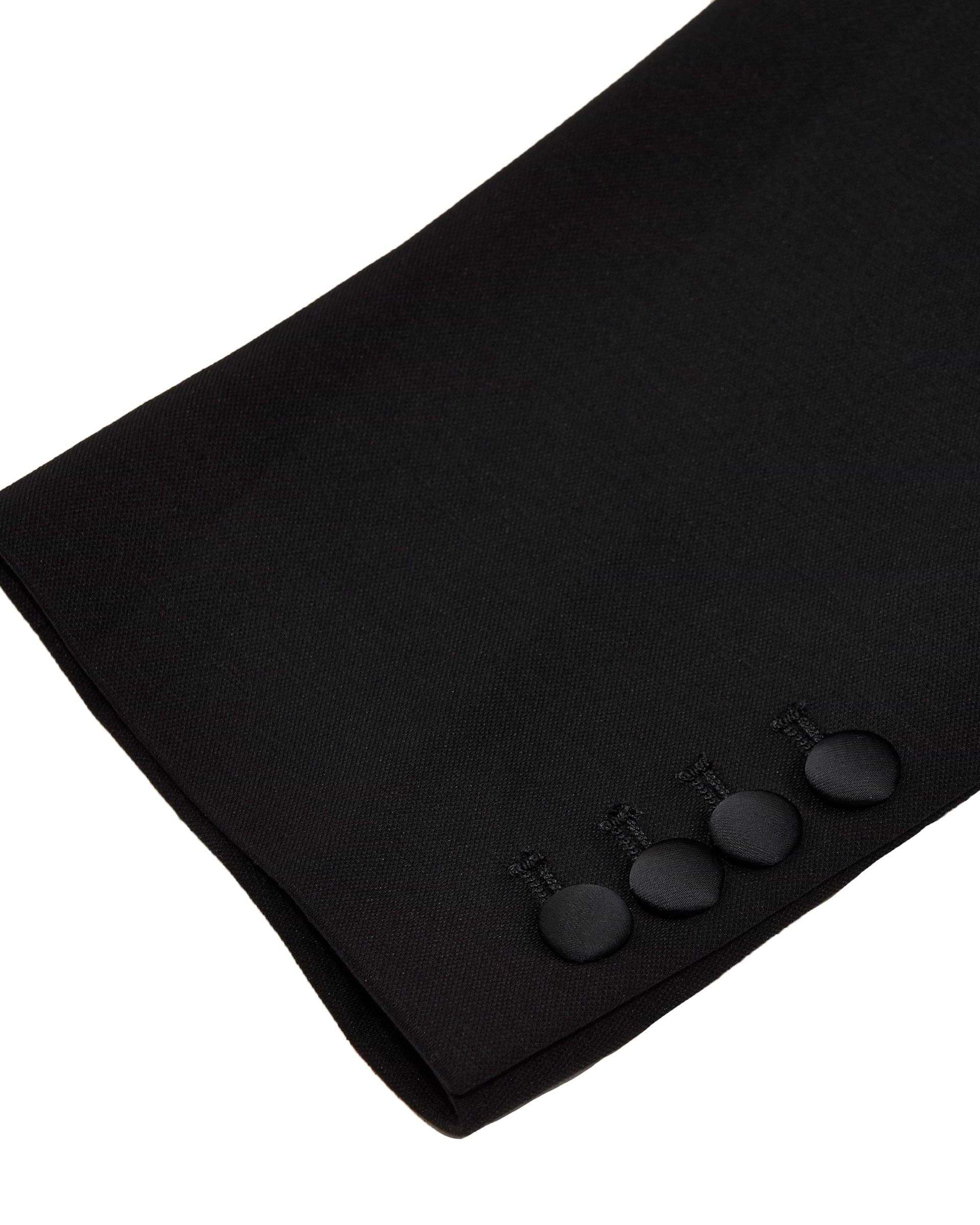 Athletic Fit Stretch Tuxedo - Black with Peak Lapel