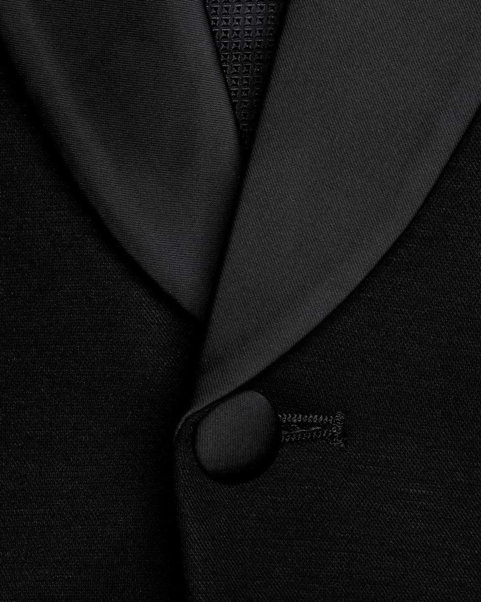 Athletic Fit Stretch Tuxedo - Black with Peak Lapel