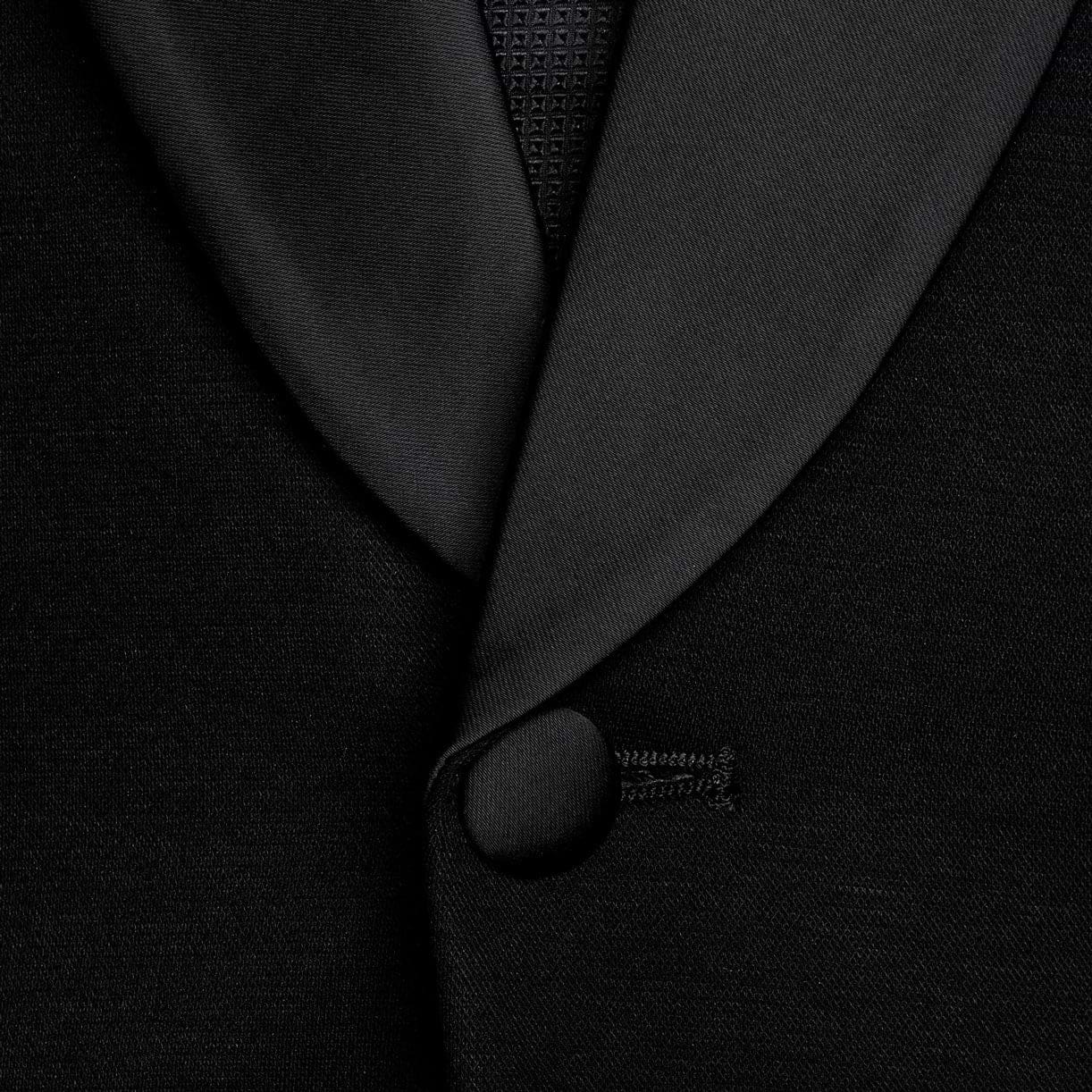 Athletic Fit Stretch Tuxedo Jacket - Black with Peak Lapel