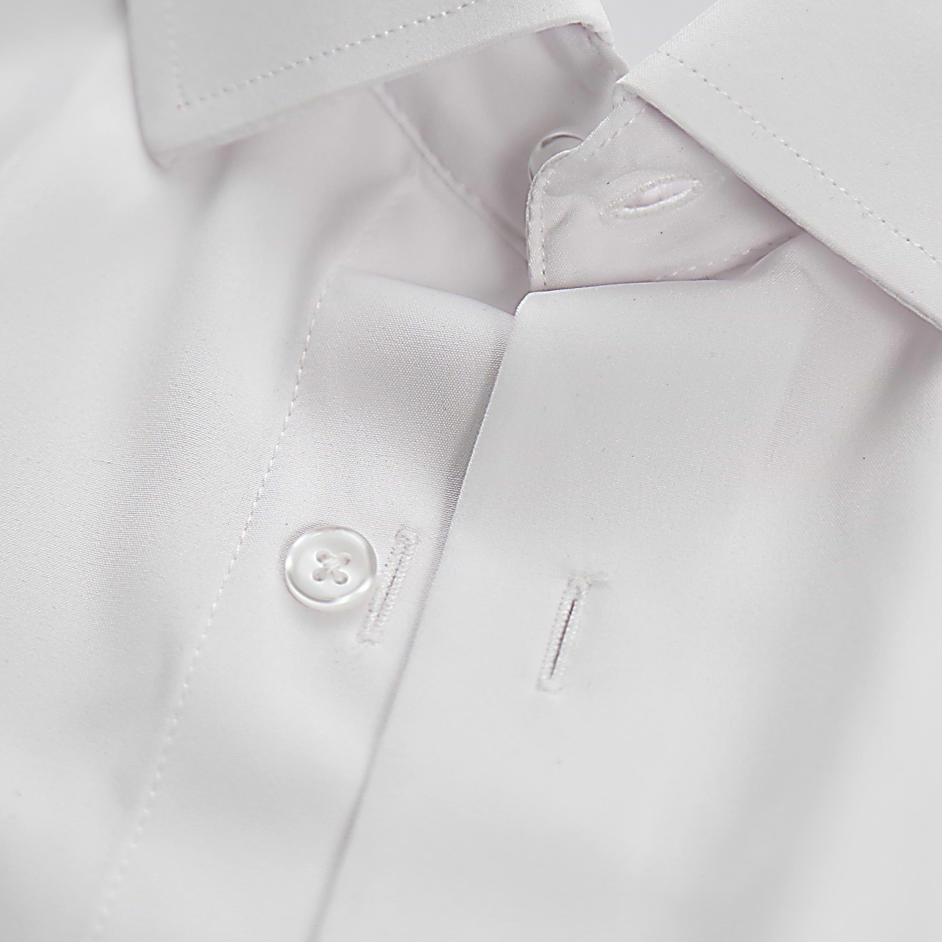 The Solid White Tuxedo Shirt - Made to Order