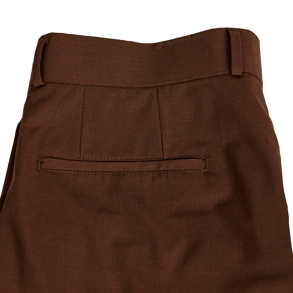 Athletic Fit Stretch Suit Pants - Lightweight Heathered Chocolate