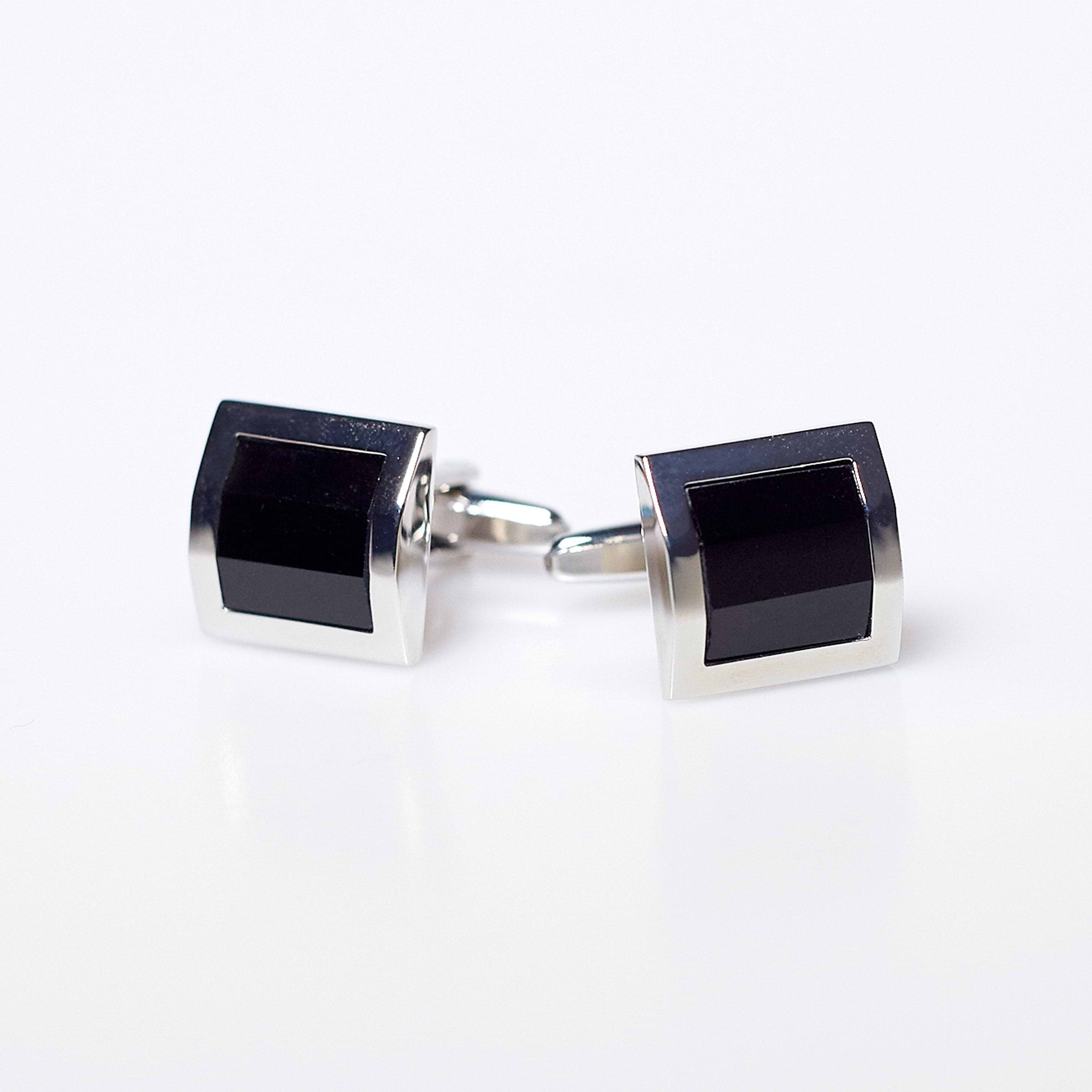 Black Square Cuff Links