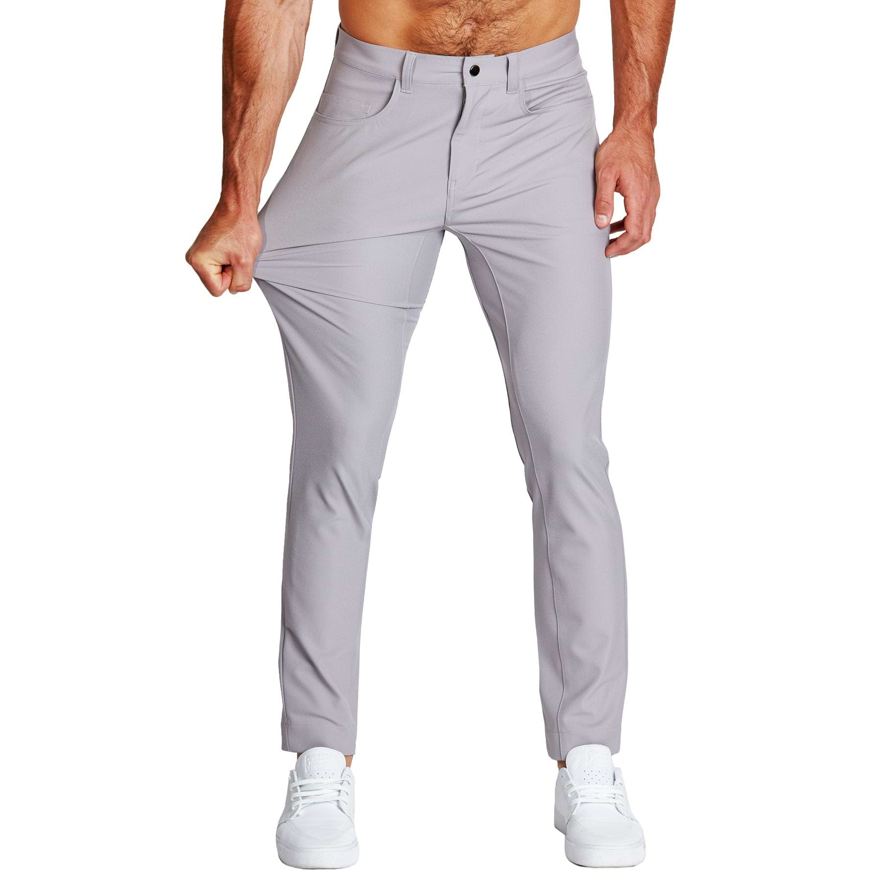 Athletic Fit Stretch Tech Chino - Light Grey