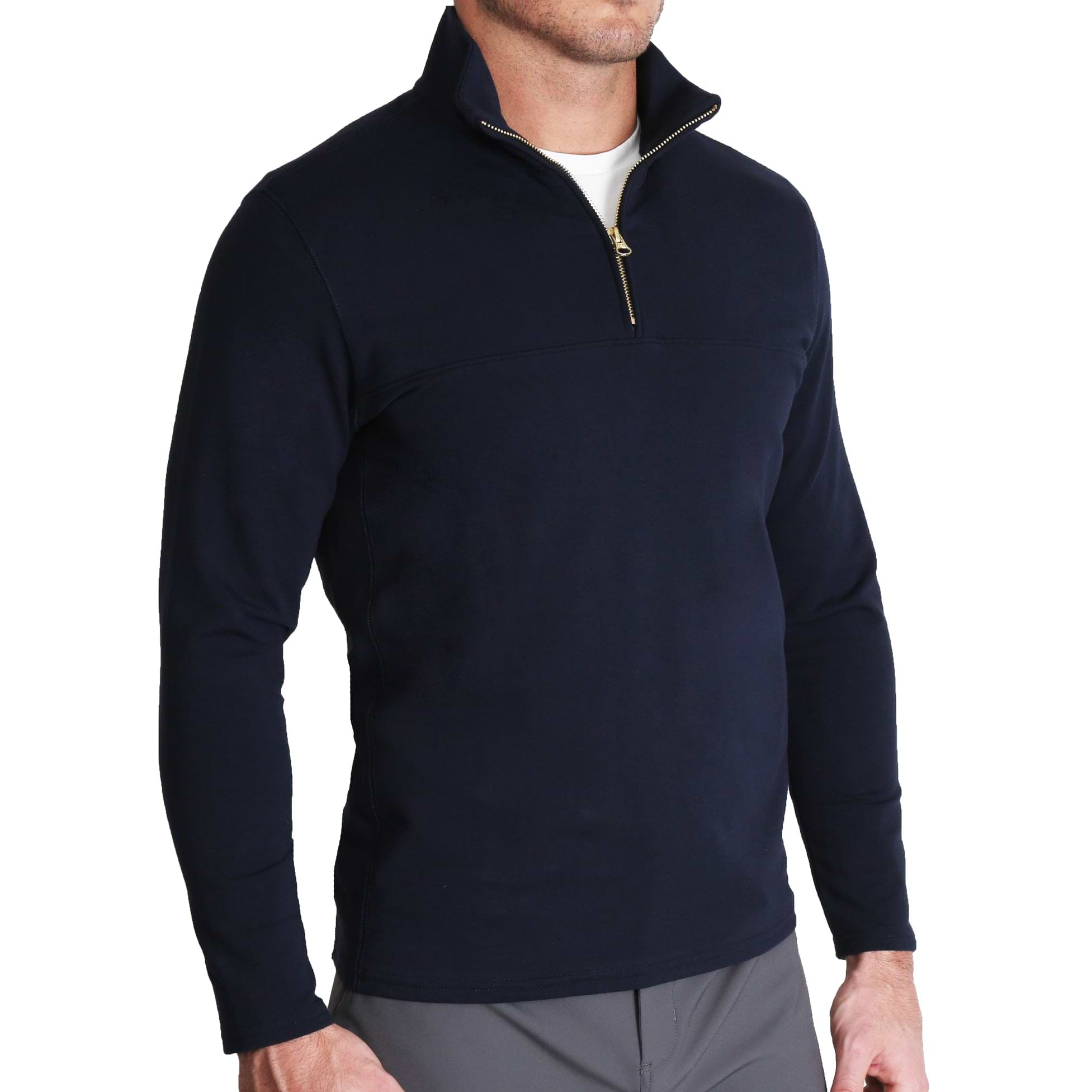 Quarter Zip - Solid Navy