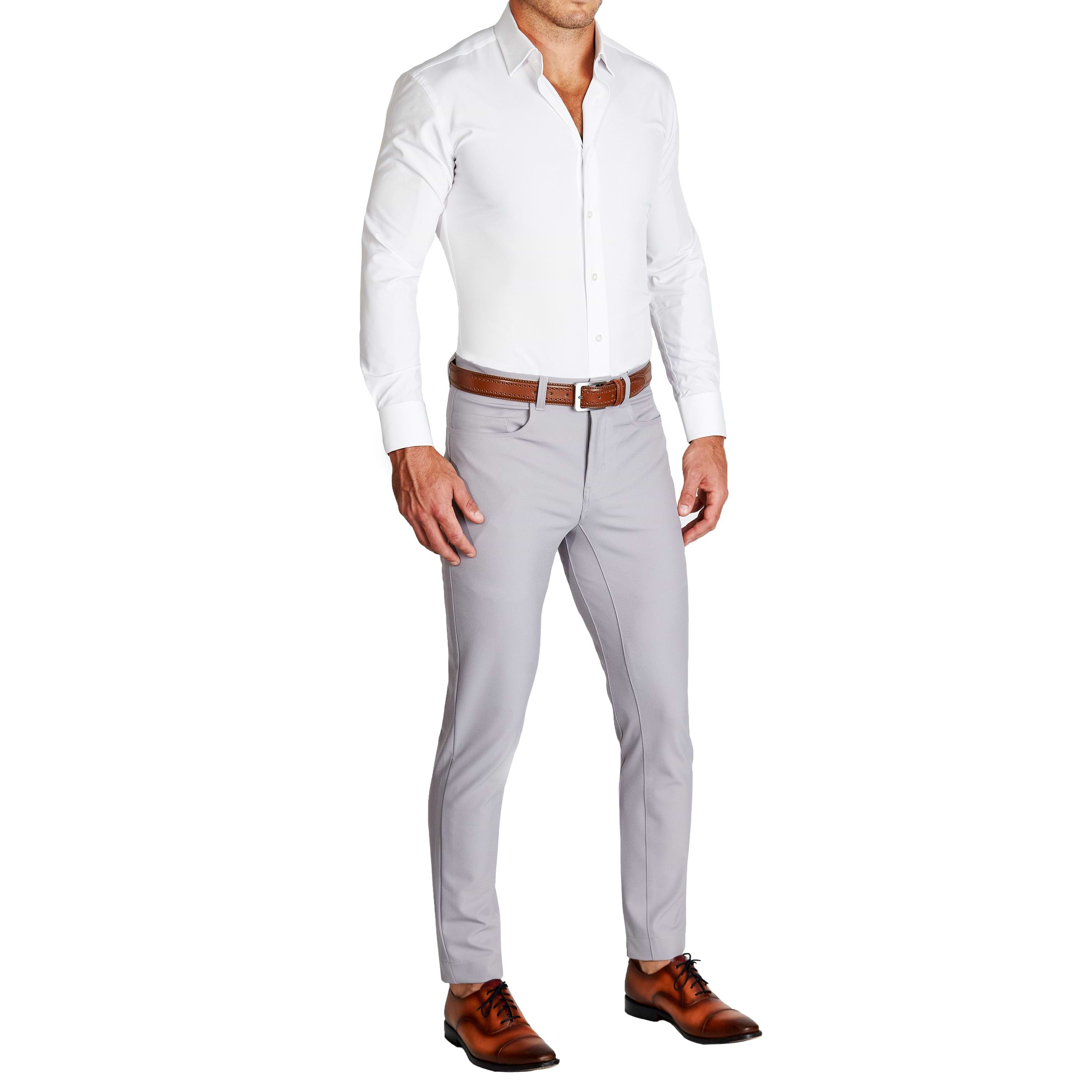 Athletic Fit Stretch Tech Chino - Light Grey