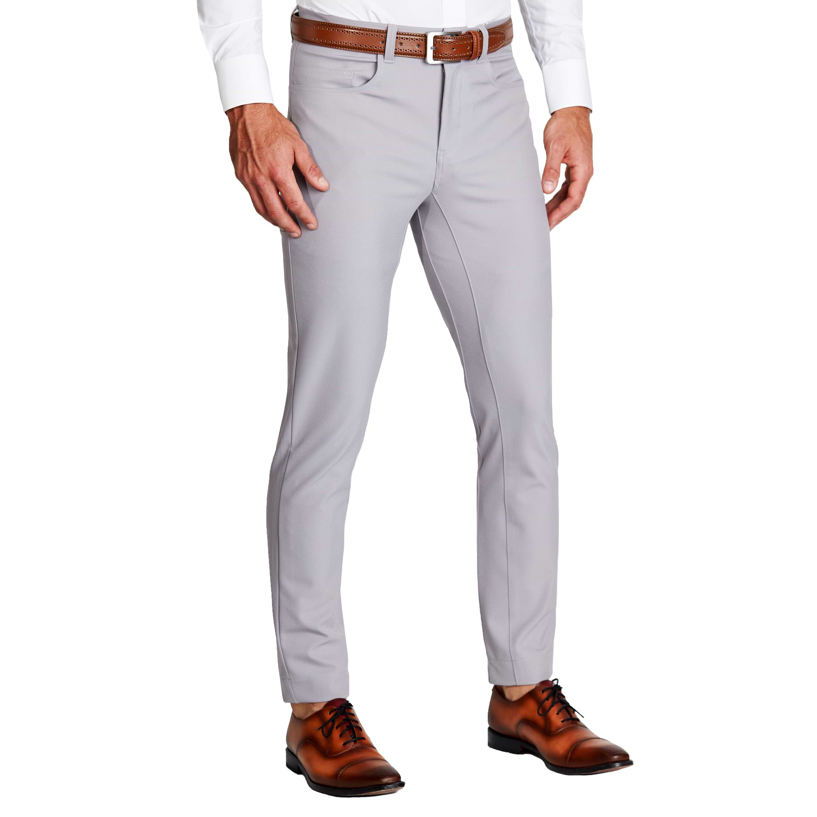 Athletic Fit Stretch Tech Chino - Light Grey