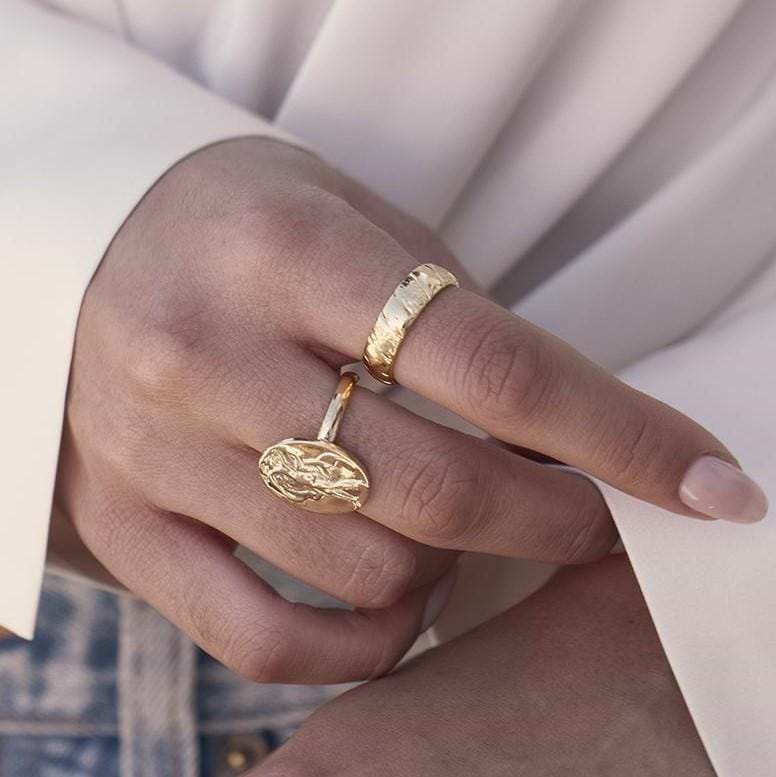 טבעת כרום זהב - Danon Jewellery IsraelR1220Gmed