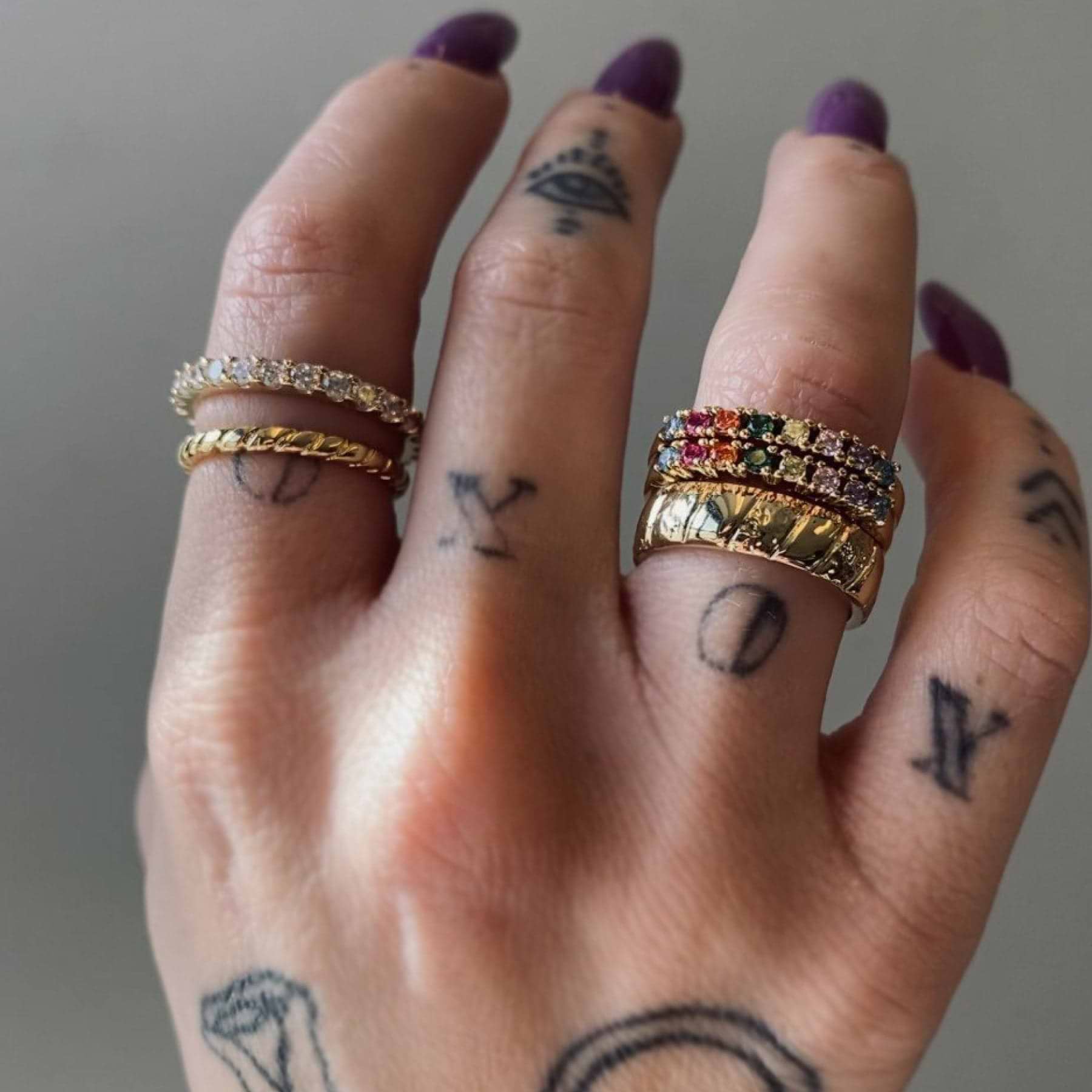 טבעת ריינבו זהב - Danon Jewellery IsraelR1231G19med