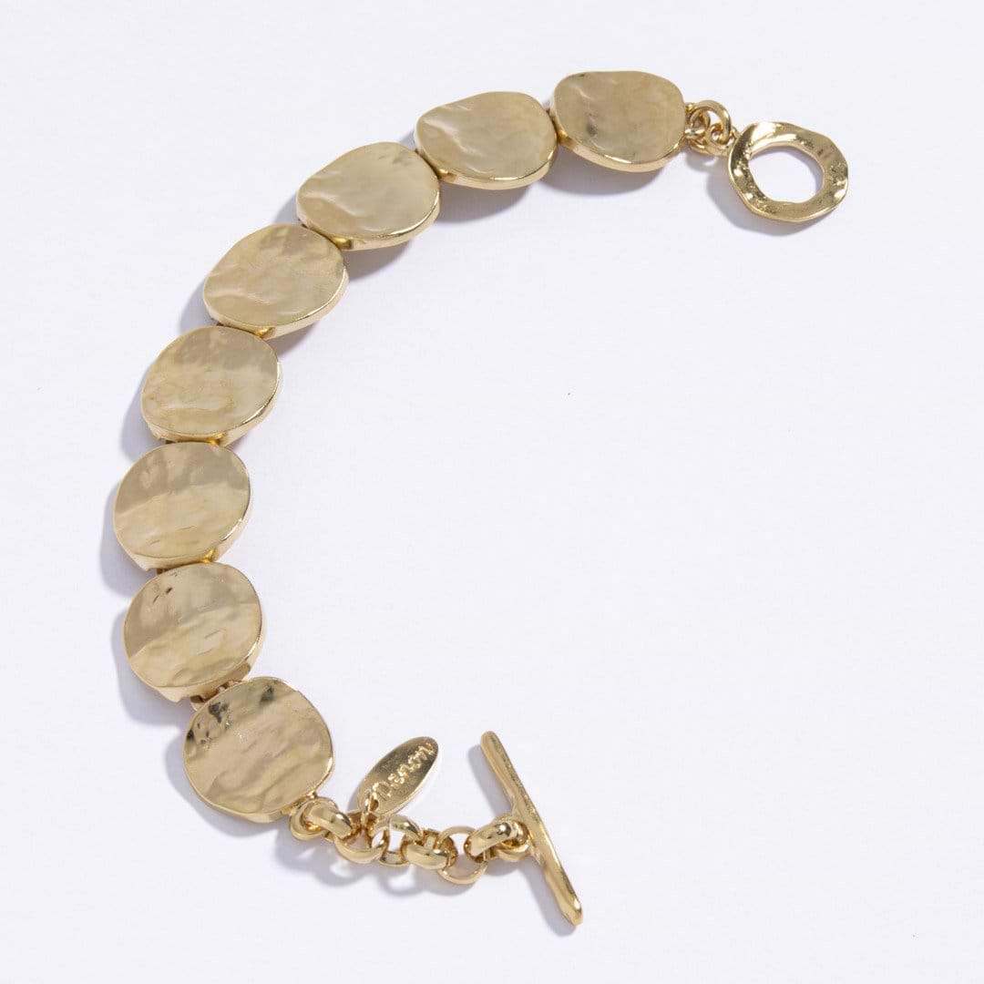 צמיד עיגולים רקועים זהב - Danon Jewellery IsraelB3168GF
