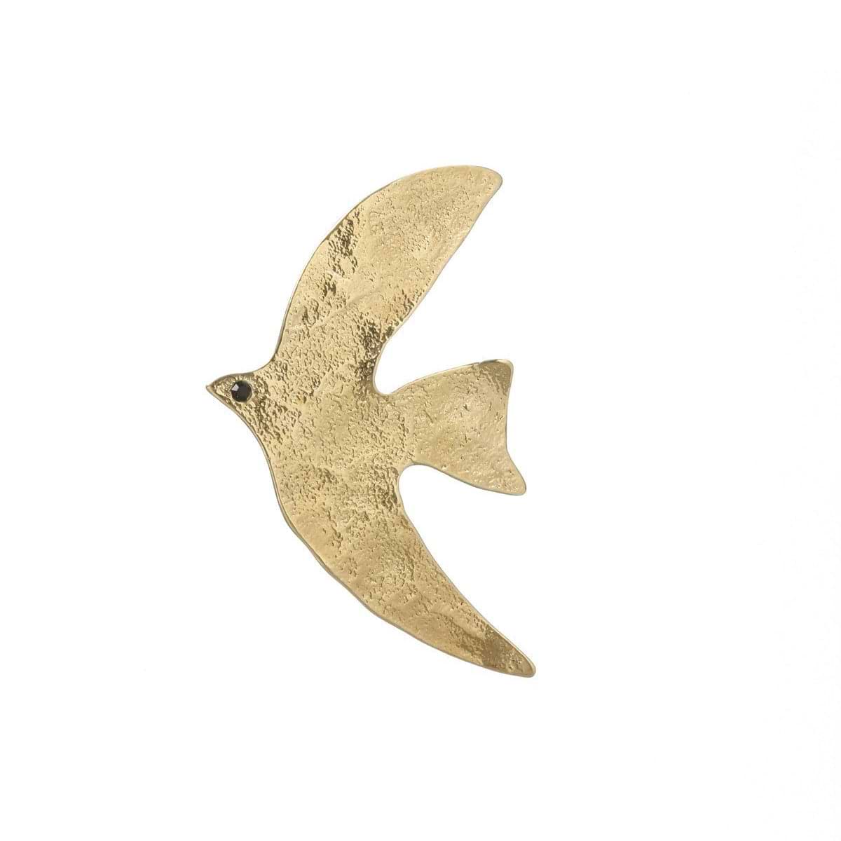 סיכת דש יונת שלום גדולה זהב - Danon Jewellery IsraelP737G18