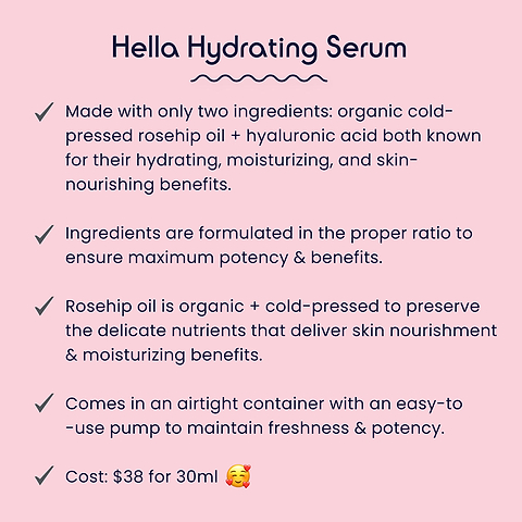 Quality of Hella Hydrating Serum