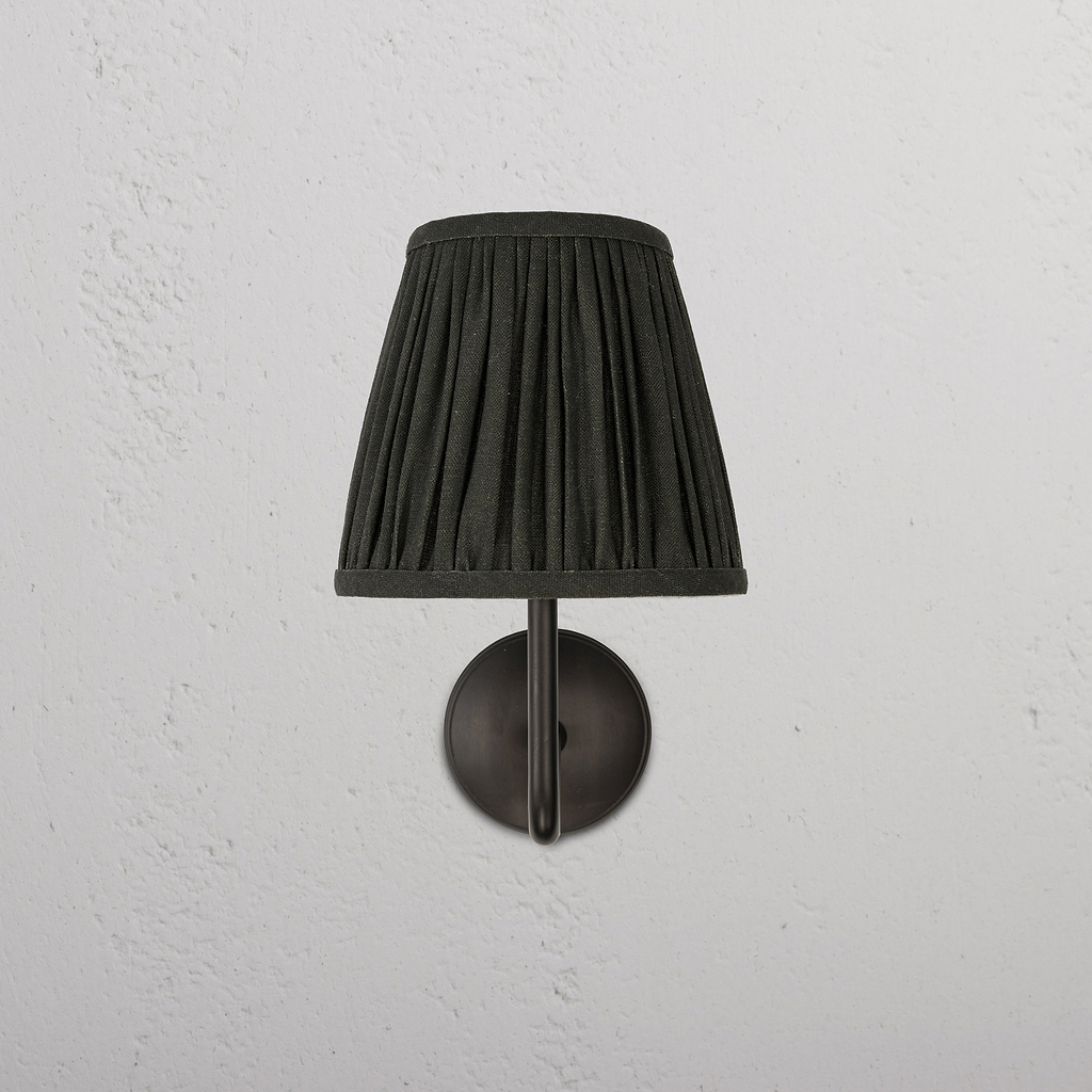 Medium-Wandleuchte Malvern Tiefgrün – Frontalaufnahme
