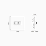 SAT-Anschluss 2x in Einfachrahmen – Bronze + Schwarz
