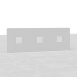 Lackierbare Schalterplatte EU, Dreifachrahmen mit drei Keystone-Ausschnitten, texturierte Oberfläche.