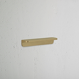 Oxford Kantengriff (128 mm) in Antik-Messing-Finish, ideal für kleine Schubladengriffe.