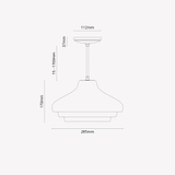 Brookfield hängende Medium-Deckenleuchte Opalglas – Bronze