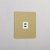 USB-Modul 30 W – Antikes Messing + Weiß – schnelles Laden