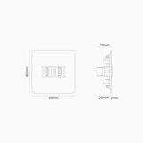 HDMI-Anschluss 2x in Einfachrahmen – Bronze + Schwarz