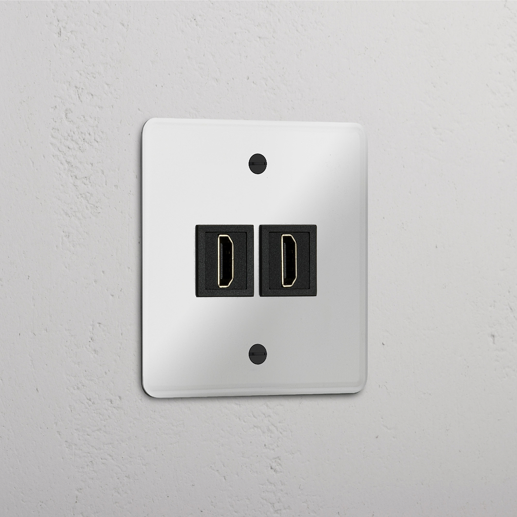 Zuverlässiges HDMI-Modul mit zwei Anschlüssen – Durchsichtig + Schwarz – Multimedia-Konnektivitätszubehör