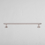 Polished Nickel Milliner Furniture Handle on White Background