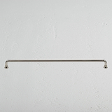 Polished Nickel Sycamore Furniture Handle on White Background