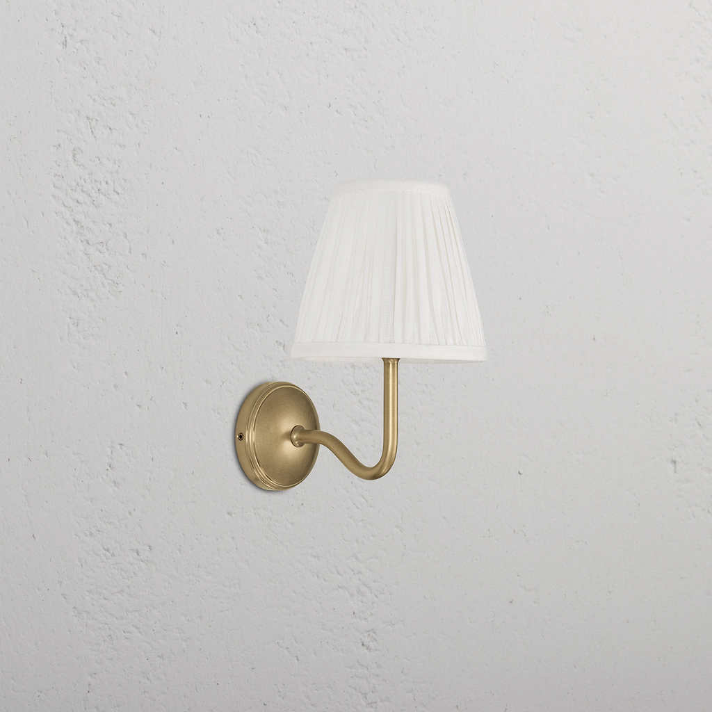 Malvern Kleine Wandlamp Alabaster Wit - Antiek Messing