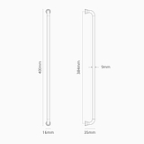 384mm sycamore furniture handle dimensions