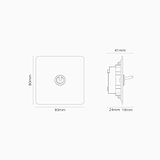Kew Enkele tuimelschakelaar - Beschilderbaar antiek messing