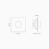 Kew Enkele kruisdimmer - Doorzichtig gepolijst nikkel