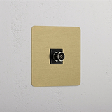 TV Module in Enkel Design met Antiek Messing Zwart Afwerking