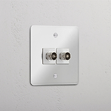 Doorzichtig Wit Dubbele TV Module - Hoge Kwaliteit Televisie Signaal Accessoire