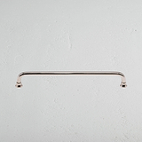 Polished Nickel Sycamore Furniture Handle on White Background