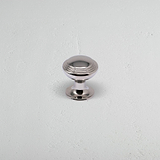 Polished Nickel Barlow Furniture Knob on White Background