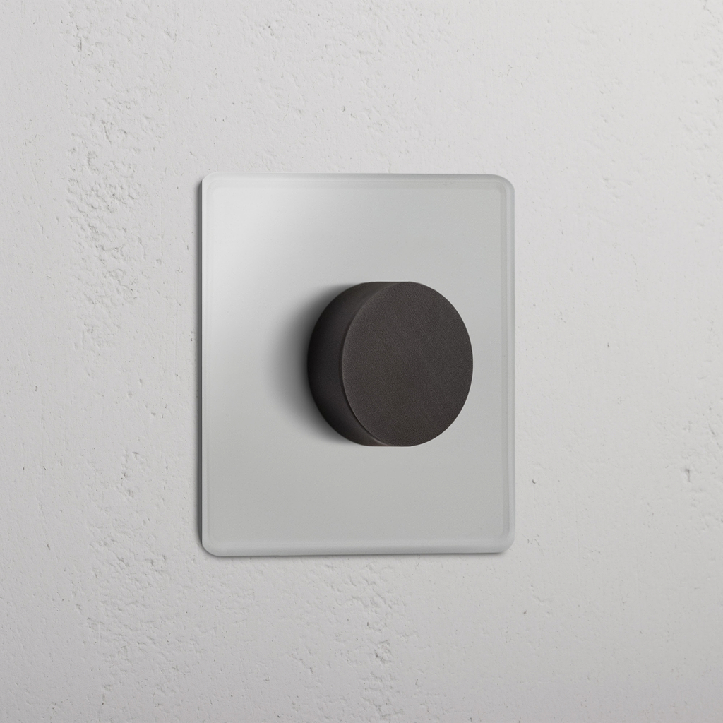 Geavanceerde Enkele Dimmer Schakelaar in Doorzichtig Brons - Licht Intensiteit beheer accessoire