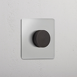 Geavanceerde Enkele Dimmer Schakelaar in Doorzichtig Brons - Licht Intensiteit beheer accessoire