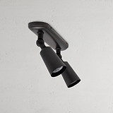 Bronze Elegant Baylis Double Spotlight on White Background