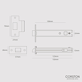 100mm Licht Slot - Antiek Messing